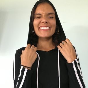 Black hoodie crop top